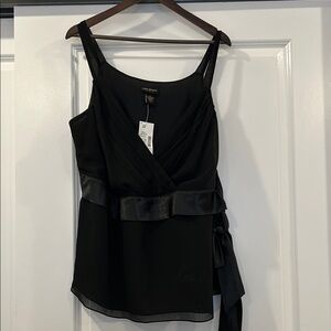 Lane Bryant Black Wrap Tie Front Camisole